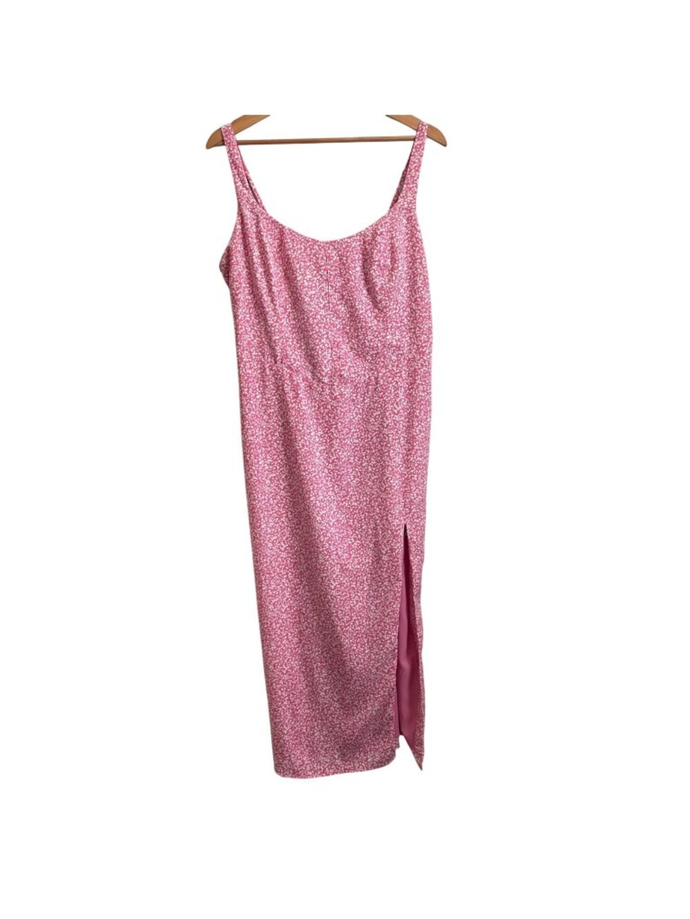 Abercrombie Fitch Womens Cottagecore Floral Slip Dress Size L Pink Coquette Y2K